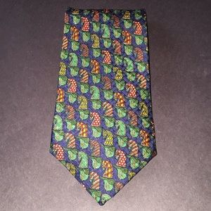 NWOT Pattinni 10% silk necktie with horse design